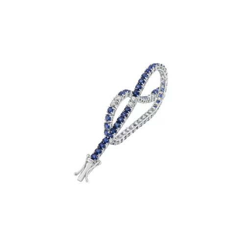 Bracciale Tennis con Zaffiri e Diamanti