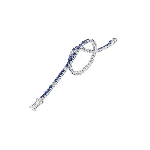 Bracciale Tennis con Zaffiri e Diamanti