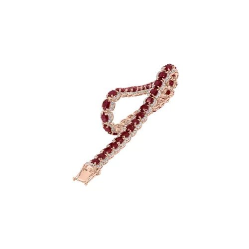 Bracciale Con Rubini e Diamanti