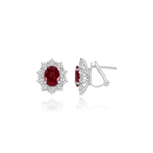 Orecchini con Rubini e Diamanti