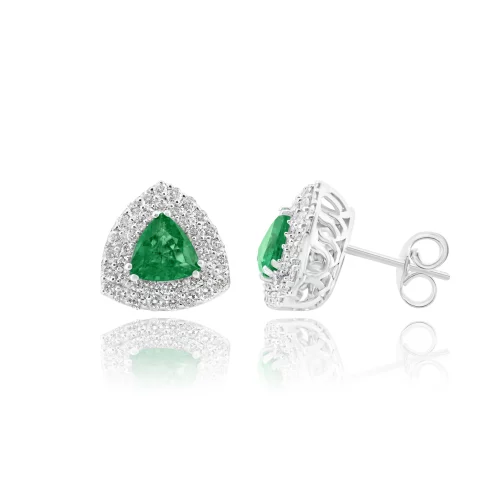 Orecchini con Smeraldi e Diamanti
