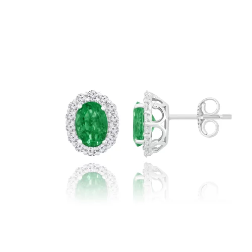 Orecchini con Smeraldi e Diamanti