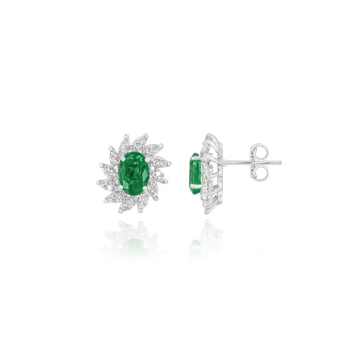 Orecchini con Smeraldi e Diamanti