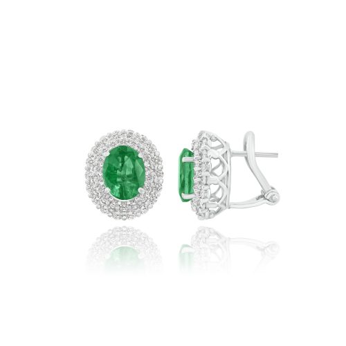 Orecchini con Smeraldi e Diamanti