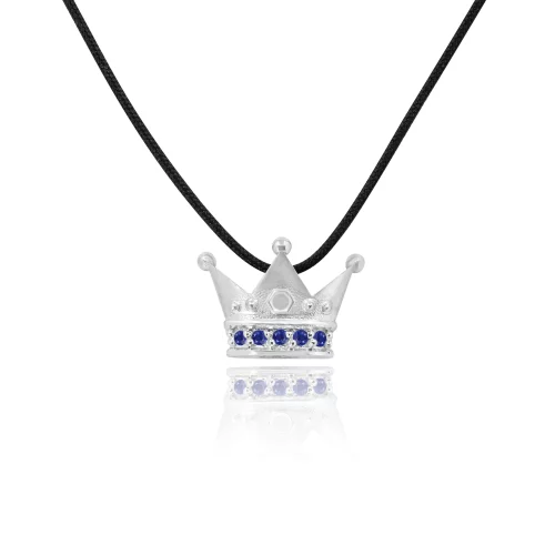 Pendente King Queen con Zaffiri