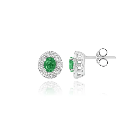 Orecchini con Smeraldi e Diamanti