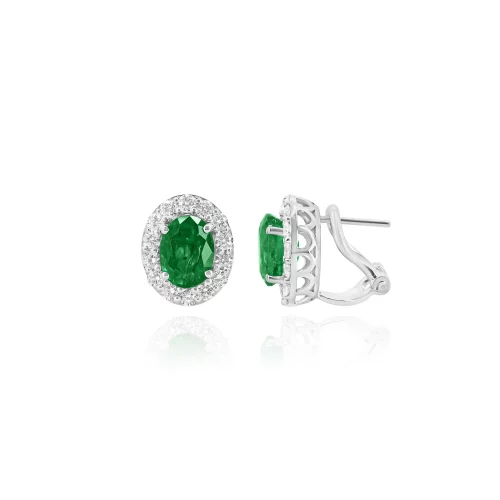 Orecchini con Smeraldi e Diamanti