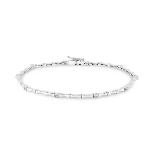 Bracciale Semi Rigido con Diamanti