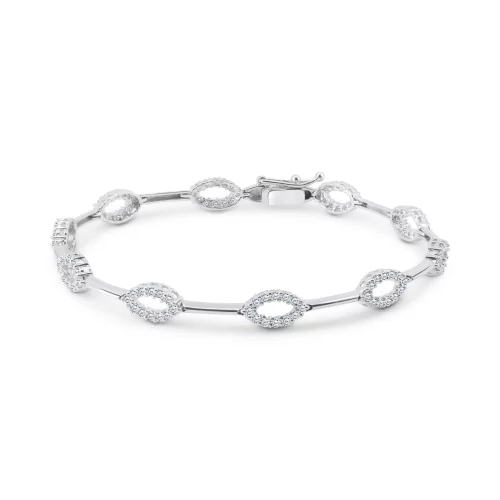 Bracciale Semi Rigido con Diamanti
