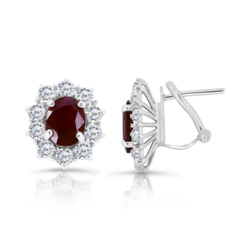 Orecchini con Rubini e Diamanti