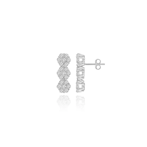 Orecchini Trilogy Pavè con Diamanti