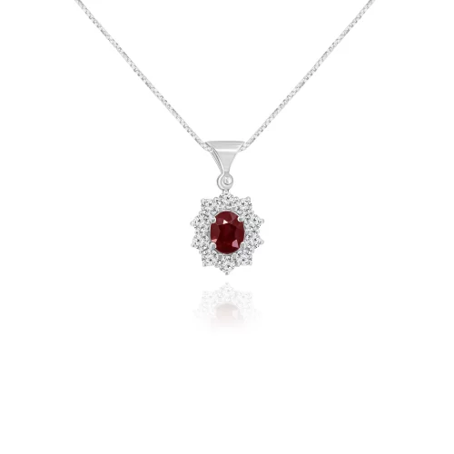 Pendente con Rubino e Diamanti