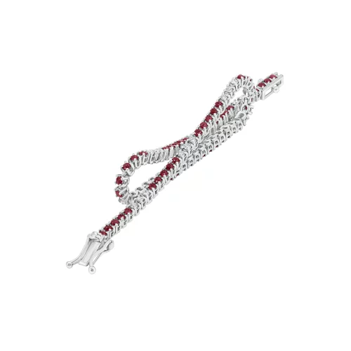 Bracciale Tennis con Rubini e Diamanti