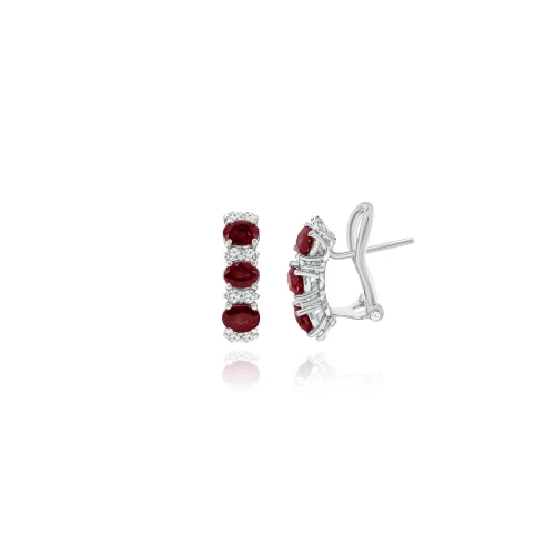 Orecchini con Rubini e Diamanti
