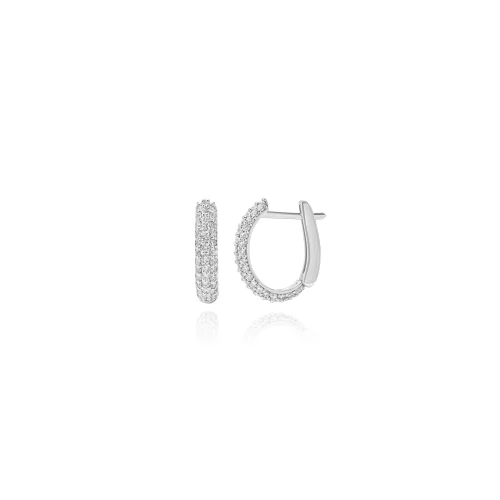 Orecchini a Cerchio con Diamanti
