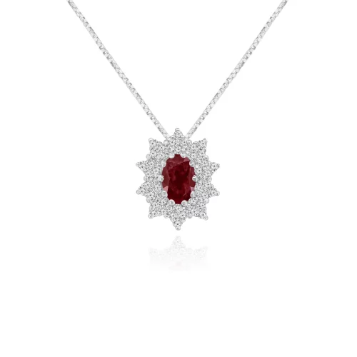 Pendente con Rubino e Diamanti