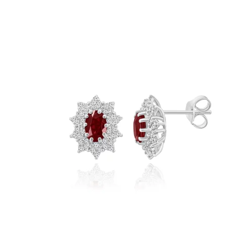 Orecchini con Rubini e Diamanti