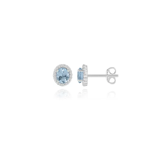 Orecchini con Acquamarina e Diamanti