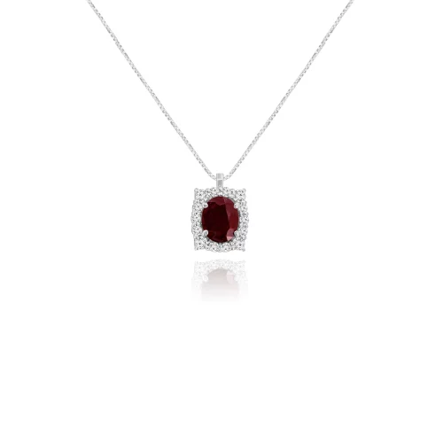 Pendente con Rubino e Diamanti - 0.40