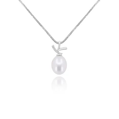 Pendente Perla e Diamanti