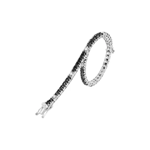 Bracciale Tennis con Diamanti Bianchi e Neri