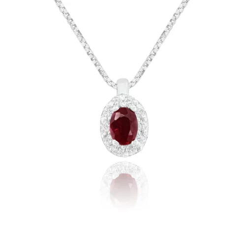 Pendente con Rubino e Diamanti
