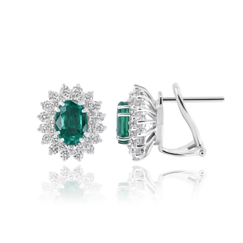 Orecchini con Smeraldi e Diamanti