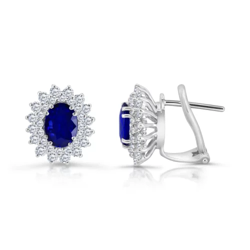 Orecchini con Zaffiri e Diamanti