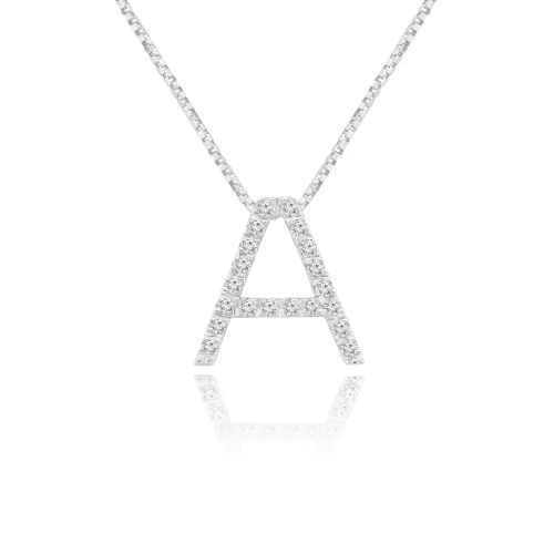 Pendente Lettera A con Diamanti