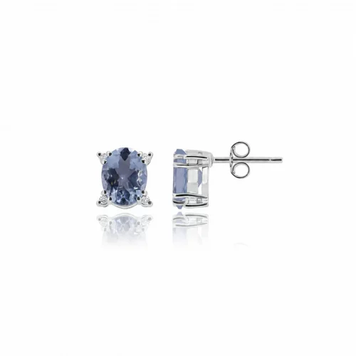 Orecchini con Acquamarina e Diamanti