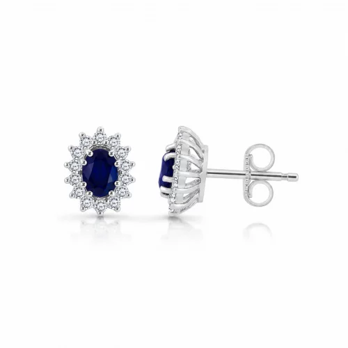 Orecchini con Zaffiri e Diamanti