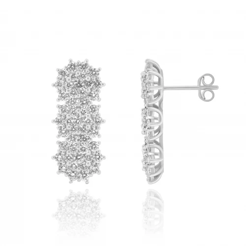 Orecchini Trilogy Pavè con Diamanti