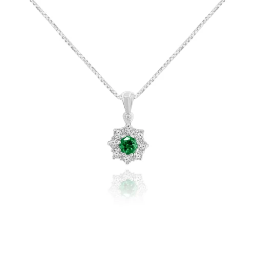 Pendente con Smeraldo e Diamanti