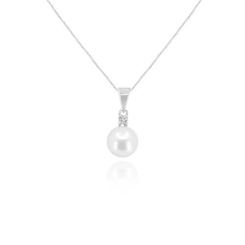 Pendente Perla Akoya e Diamante
