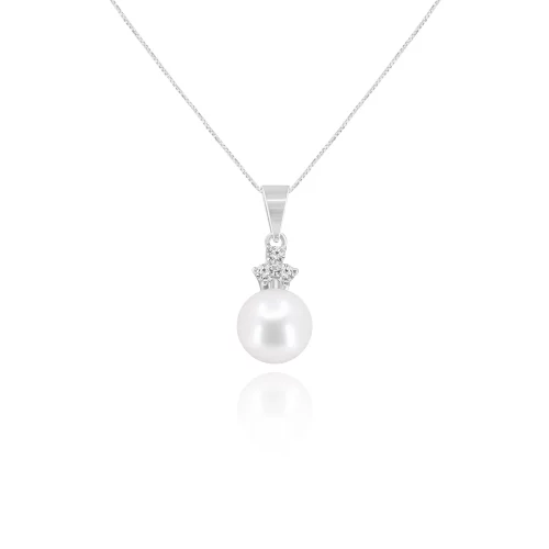 Pendente Perla Akoya e Diamanti