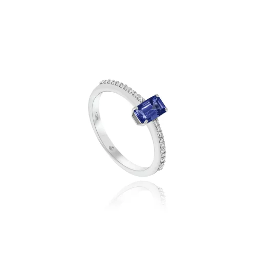 Anello Con Tanzanite e Diamanti