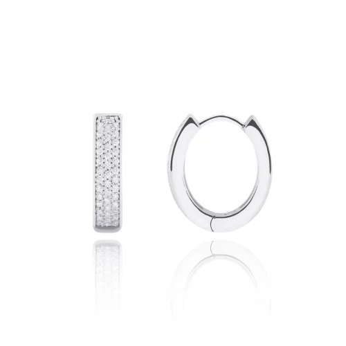 Orecchini a Cerchio con Diamanti