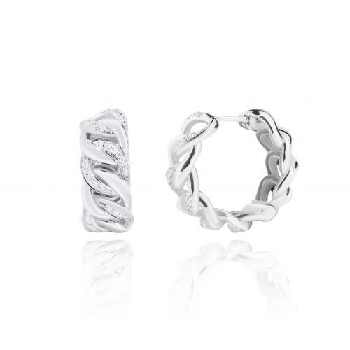 Orecchini Groumette a Cerchio con Diamanti
