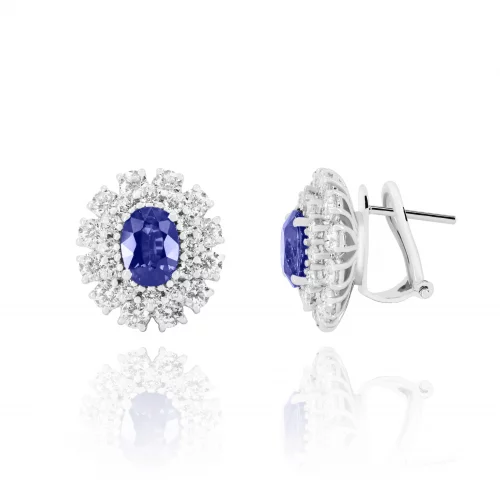 Orecchini con Zaffiri e Diamanti