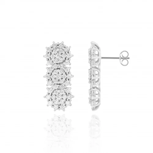 Orecchini Trilogy Pavè con Diamanti