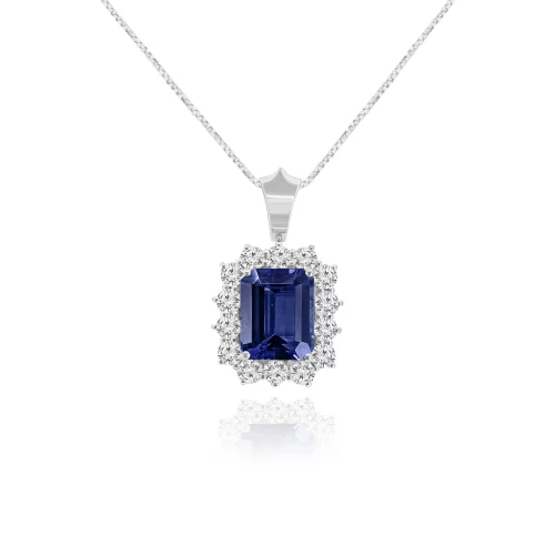 Pendente con Tanzanite e Diamanti