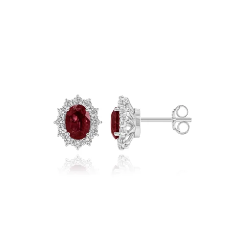 Orecchini con Rubini e Diamanti