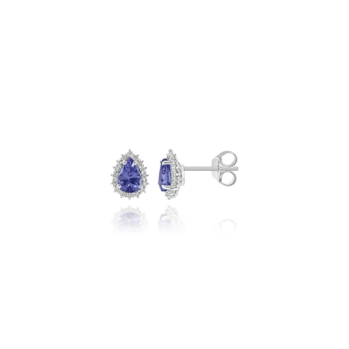 Orecchini Goccia con Tanzanite e Diamanti