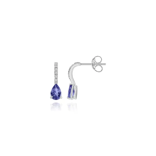 Orecchini Goccia con Tanzanite e Diamanti