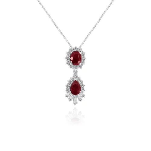 Pendente con Rubino e Diamanti