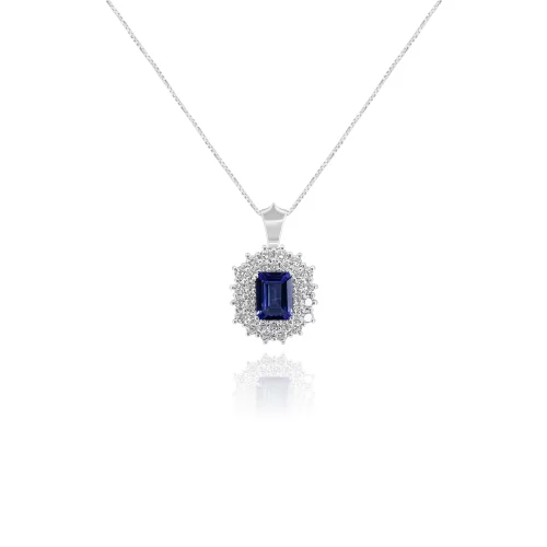 Pendente con Tanzanite e Diamanti