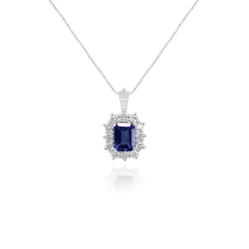 Pendente con Tanzanite e Diamanti