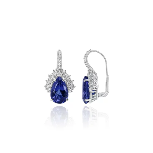 Orecchini Goccia con Tanzanite e Diamanti