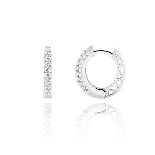 Orecchini a Cerchio con Diamanti