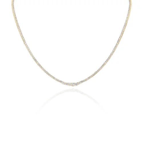 Girocollo Eternity a decrescere con Diamanti